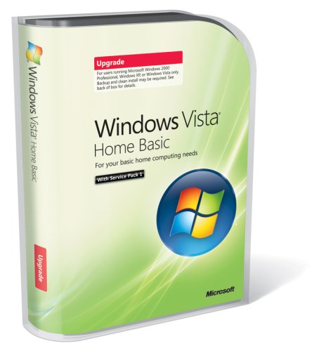 Microsoft Windows Vista Home Basic SP1 - Sistemas operativos (Actualizasr, 15 GB, 0,5 GB, ENG, DVD, PC)