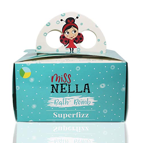 Miss Nella SUPERFIZZ, 3 Bath Fizzers pack for kids- Hypoallergenic & Fragrance Free, Safe & Fun. 3 colourful bath bombs- Sun Kissed- Yellow, Mermaid Blue, Kiss The Frog- Green.