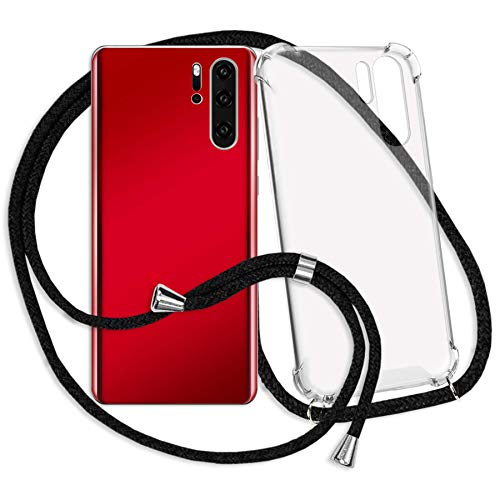 mtb more energy® Collar Smartphone para Huawei Mate 20 (6.53'') - Negro - Funda Protectora ponible - Carcasa Anti Shock con Cuerda