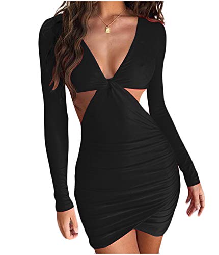 Mujer De Manga Larga Camiseta Wrap Mini Vestido De Cuello En V Ocasionales Flojas De Gasa Una Línea De Vestidos para El Trabajo Mujer De Manga Larga Camiseta Wrap Mini Vestido De Cuello En V Ocasionales Flojas De Gasa Una Línea De Vestidos para El Trabajo