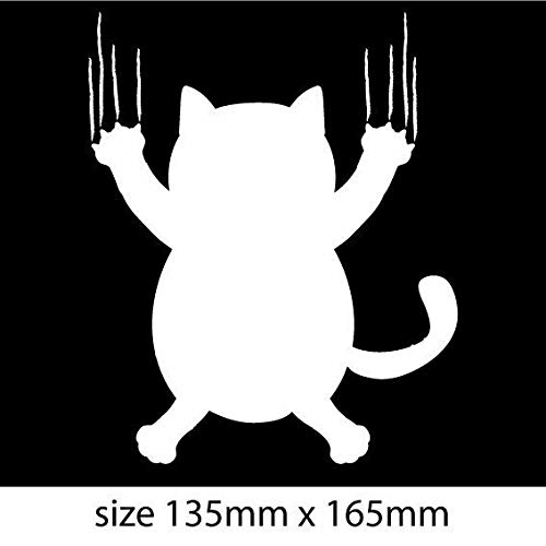 myrockshirt Pegatina de gato antideslizante con marcas de arañazos, 135 x 165 mm, calidad profesional, sin fondo, resistente a los rayos UV y al túnel de lavado