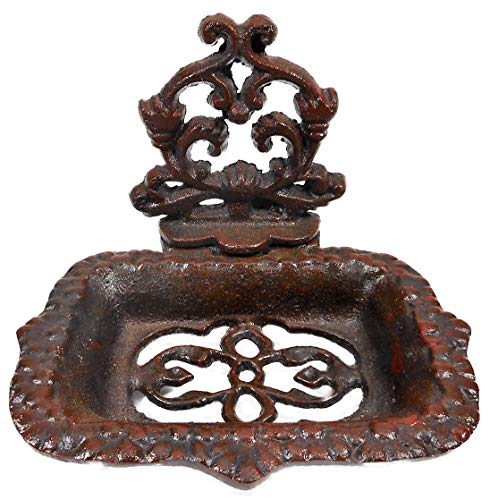 N / A Jabonera de hierro fundido bañera, 15 x 14 cm, accesorios de baño, figura decorativa E263