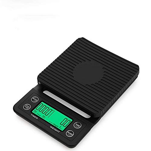 N-B Digital Coffee Scale, Electric Kitchen Scale with Timer LED Display Multifunctional Food Cooking Pro Scales 5000g Accuracy 0.1g/0.1oz/0.1ml For Home Kitchen Office Use
