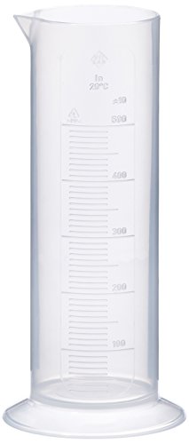 neoLab E-4038 - Probeta graduada (baja, 500 ml, medidas de 10 ml, polipropileno, base redonda)