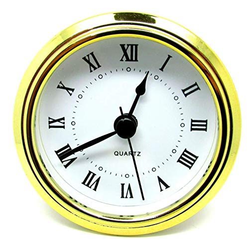 Nuevo Cuarzo Recambio Dorado Bisel Reloj Insertable Romano Números Goma para WF -188 - Oro, 78mm Insert - 73mm Hole