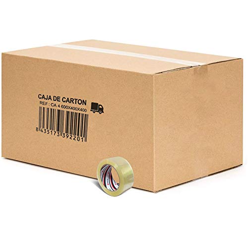 OCEANO Paquete de 10 cajas para mudanzas + Un rollo de cinta adhesiva transparente (100m x 48cm), cajas para mudanzas, envíos, almacenamiento y transporte. (600x400x400mm) OCEANO Paquete de 10 cajas para mudanzas + Un rollo de cinta adhesiva transparente (100m x 48cm), cajas para mudanzas, envíos, almacenamiento y transporte. (600x400x400mm)