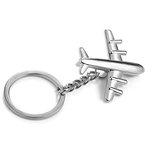 ODETOJOY - Llavero para avión de avión civil, aleación de metal, mini avión sin piloto, llavero para avión, regalo para hombres