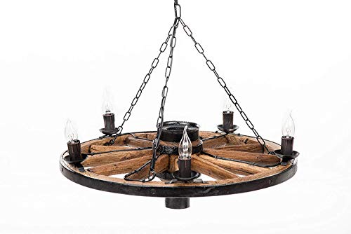 Own Design Tradicional Rústico Auténtico Vendimia De Madera Rueda de Carro Candelabro Lámpara de Techo luz Colgante 5 Luz Madera Oscura marrón diámetro de la lámpara 65-70 cm Own Design Tradicional Rústico Auténtico Vendimia De Madera Rueda de Carro Candelabro Lámpara de Techo luz Colgante 5 Luz Madera Oscura marrón diámetro de la lámpara 65-70 cm