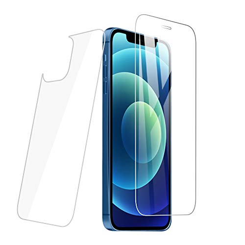 PaceBid 2 Pack [Delantero y Trasero] Protector de Pantalla Compatible con iPhone 12 Mini, [Dureza 9H] [Anti-Arañazos] [Anti-Huellas] Cristal Vidrio Templado Premium para iPhone 12 Mini