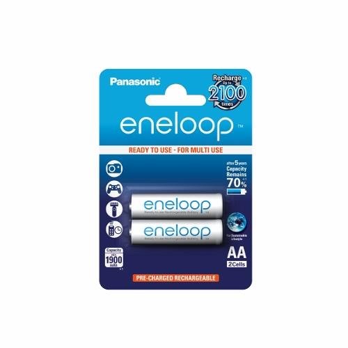 Panasonic - Eneloop níquel metal hidruro 1900mah 1.2v - batería/pila recargable (níquel metal hidruro, universal, aa, color blanco, ampolla)