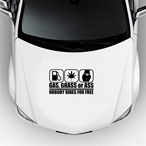 Pegatinas Coche Bebe Car Styling Gas Grass or Ass Nadie viaja gratis Car Truck Window Bumper Decal Car Sticker