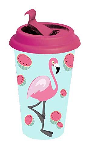 POS Handels GmbH 28845 Flamingo Coffee To Go - Taza (500 ml), diseño de flamencos