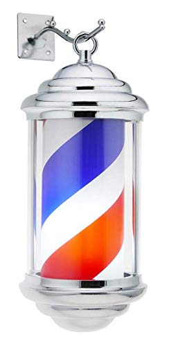 Poste de Barbero Luminoso y Giratorio para Peluquería, Barbería y Salón de Belleza, con Rayas de Colores Rojo Blanco y Azul, Varios Modelos y Colores para Elegir (Modelo A) Poste de Barbero Luminoso y Giratorio para Peluquería, Barbería y Salón de Belleza, con Rayas de Colores Rojo Blanco y Azul, Varios Modelos y Colores para Elegir (Modelo A)