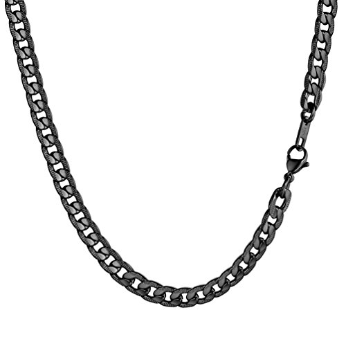 PROSTEEL Collar Hombre Cadena Cubana de Acero Inoxidable 7mm de Ancho Modelo Clásico 46cm/51cm/55cm/61cm/66cm/71cm/76cm y 3 Colores para Seleccionar PROSTEEL Collar Hombre Cadena Cubana de Acero Inoxidable 7mm de Ancho Modelo Clásico 46cm/51cm/55cm/61cm/66cm/71cm/76cm y 3 Colores para Seleccionar