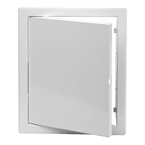 Puerta de inspección de metal, 20 x 20 cm, 200 x 200 mm, color blanco