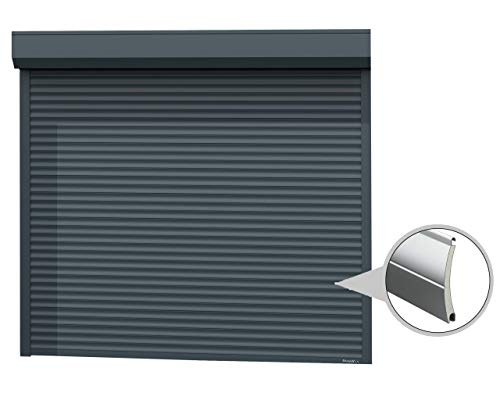 Puerta enrollable con Optokit + emisor manual, ancho 2000 mm, altura 2000 mm, color gris