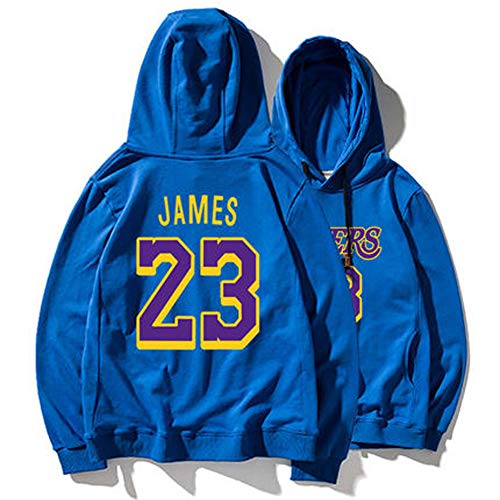 QYAD James # 23 - Sudadera con capucha y diseño de camiseta de baloncesto, ideal como regalo azul 170 cm/50/60KG