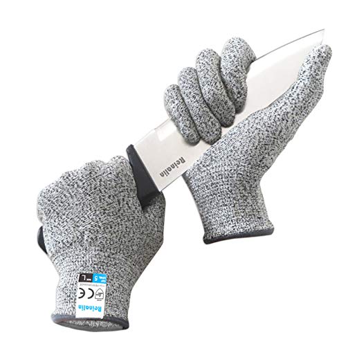 Reinalin Guantes Anticorte con Protección de Alto Rendimiento Nivel 5, Guantes de Trabajo de Seguridad para Cocina, Corte de Mandolina, Corte de Carne y Tallado en Madera (L) Reinalin Guantes Anticorte con Protección de Alto Rendimiento Nivel 5, Guantes de Trabajo de Seguridad para Cocina, Corte de Mandolina, Corte de Carne y Tallado en Madera (L)