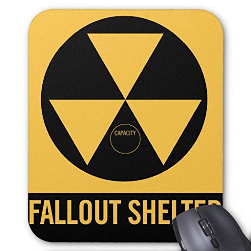 Retro Vintage Kitsch 50s Fallout Shelter Sign Mouse Pad 18×22 cm