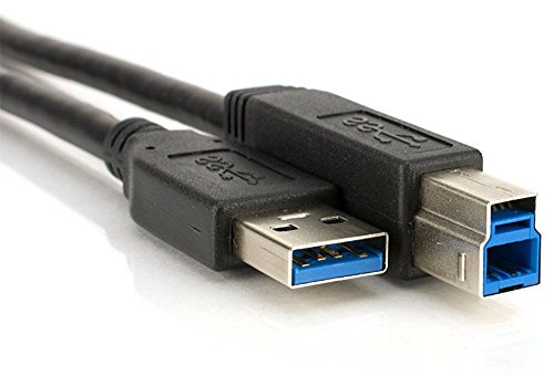 Rhinocables Un USB 3.0 Negro Enchufe Masculino a B Macho del Enchufe USB de Alta Velocidad 3 Cable de Impresora Disponible en 1m 2m 3m 5m Longitudes (2 Metros)