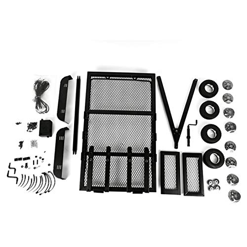 SALUTUYA Remolque RC de Gran Capacidad Manejo Simple Remolque de Metal con Ruedas de 4 Piezas 1 Juego de Metal para automóvil con Control Remoto SALUTUYA Remolque RC de Gran Capacidad Manejo Simple Remolque de Metal con Ruedas de 4 Piezas 1 Juego de Metal para automóvil con Control Remoto
