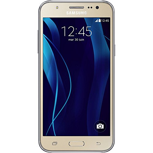 Samsung Galaxy J5 - Smartphone libre Android (pantalla 5", cámara 13 Mp, 8 GB, Quad-core a 1.2 GHz, 1.5 GB RAM), dorado- Versión Extranjera