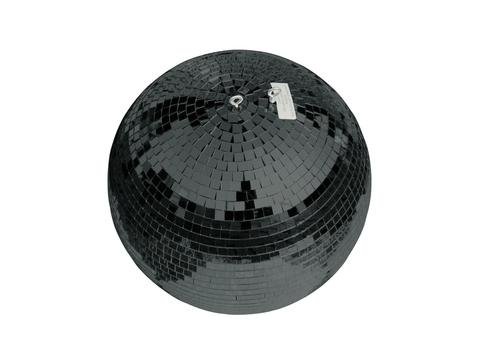 showking – Gran Bola de Discoteca Noir con Real facetas de Cristal, 50 cm de diámetro, Negro – Negro Bola de Discoteca