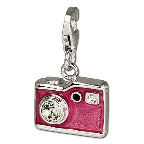 SilberDream FC660 - Abalorio para cámara de fotos rosa de plata 925