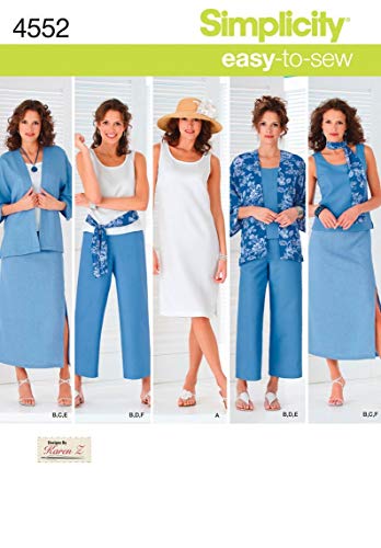 Simplicity 4552 AA - Patrones de Costura para Ropa de Mujer (Tallas Grandes)