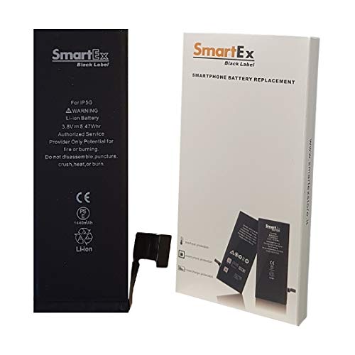 Smartex® Black Label Baterìa Compatible con iPhone 5-1440 mAh | Año 2020 | 2 Años de Garantía