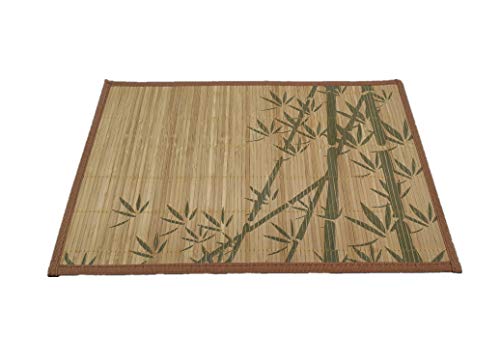 Solagua Salvamantel de Bambú Individual Pack de 6 Manteles Enrollables Antideslizantes y Antimanchas (30 x 45 cm, Art.223)