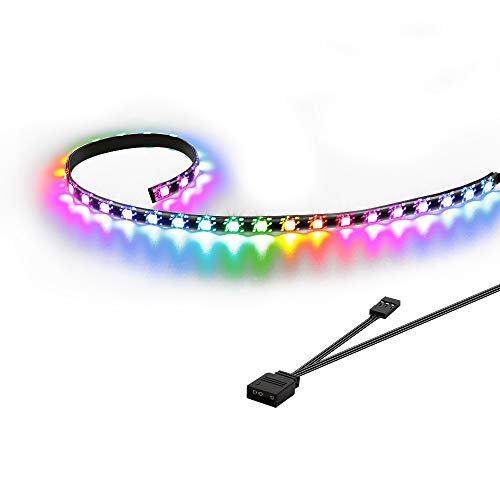 Speclux Addressable RGBIC LED Strip, RGB LED Strip, Tira LED para Caja de PC Gaming, 50cm(Solo Compatible con encabezado Add de 5 V y 3 Pines)