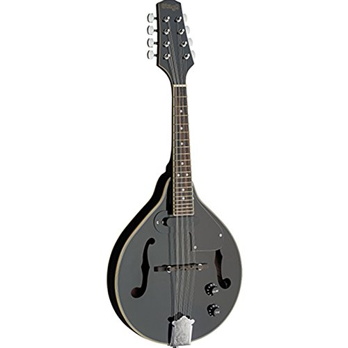 Stagg M50 E BLK guitarra electroacústica mandolina de Bluegrass con parte superior de la OTAN, color negro