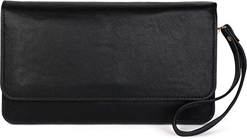 styleBREAKER Bolsón de Damas con Solapa y Correa de Transporte, Bolso de Noche, Cartera 02012259, Color:Negro styleBREAKER Bolsón de Damas con Solapa y Correa de Transporte, Bolso de Noche, Cartera 02012259, Color:Negro