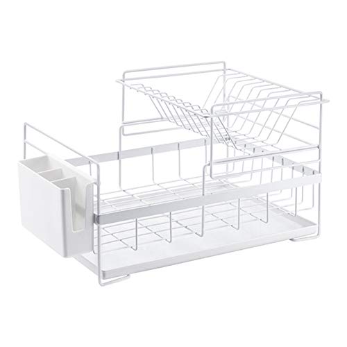 Sxmy Artículos para el hogar utensilios de cocina escurridor desmontable encimera fregadero vajilla palillos cuchara organizador de almacenamiento, color blanco