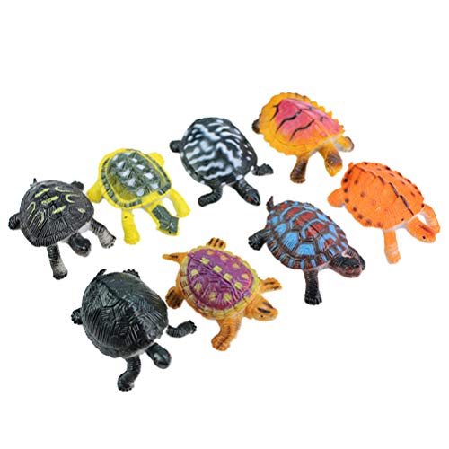 TOYANDONA Juego de 8 figuras de tortuga realistas océano con forma de animales pequeños, juguete educativo para niños