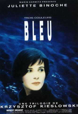Tres colores azul enorme película paper Póster mide aproximadamente unos 100 x 70 cm más grandes películas colección dirigida por Krzysztof kieslowski. Protagonizada por Juliette Binoche, Benoît Régent, Florencia Pernel.