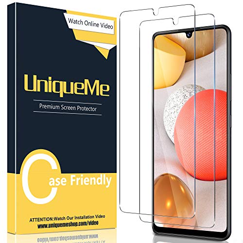 UniqueMe [2 Pack] Protector de Pantalla para Samsung Galaxy A42 5G, Vidrio Templado [9H Dureza] HD Film Cristal Templado