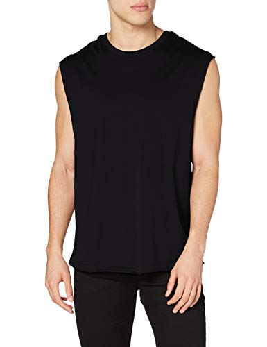 Urban Classics Open Edge Sleeveless tee Camiseta, Negro (Black 7), M para Hombre