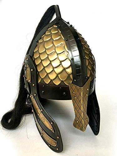 Vestido de caballero medieval estilo Anaconda casco romano casco de cobre disfraz de vestir