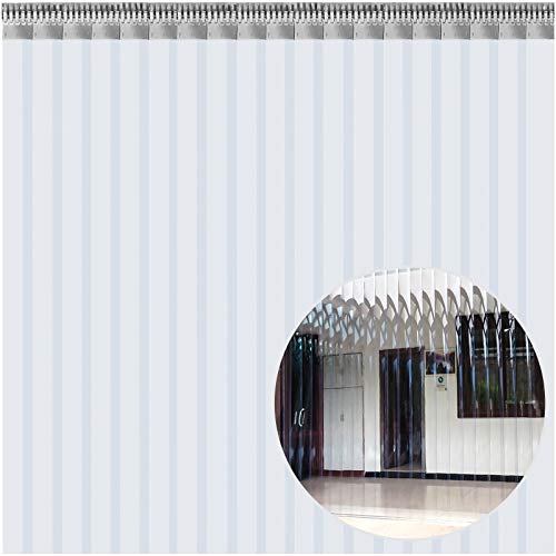 VEVOR Cortina Puerta PVC Transparente Impermeable, 3x2,75 m, Material Impermeable Transparente PVC 19 Tiras Total, Cortina Puerta PVC Ancho Total 3 m para Supermercados, Tiendas, Casas, Fábricas etc