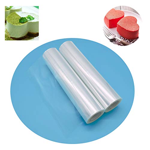 witgift - 2 rollos de papel transparente para decoración de tartas, 20 cm