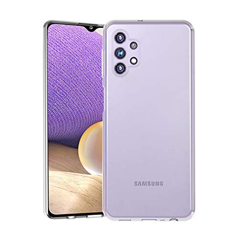 Wonantorna Funda para Samsung Galaxy A32 5G 6.5'', [Anti-Amarillo] [Ultra Delgado] [A Prueba de Golpes] [Protección contra caídas] Carcasa de TPU Silicona Suave para Samsung Galaxy A32 5G-Transparente