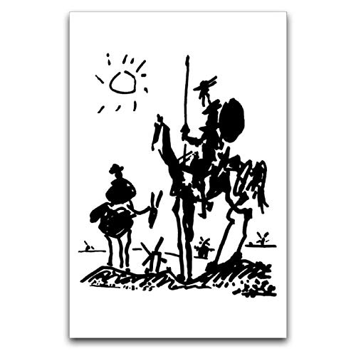 WPQL Póster, de Pablo Picasso, de Don Quijote (50 x 75 cm)