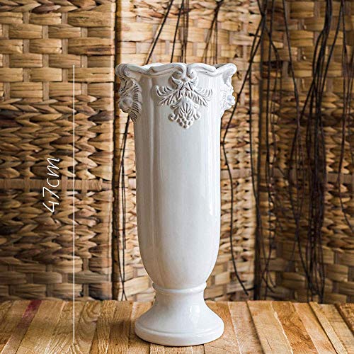 WRJY Macetas de cerámica clásicas francesas para Plantas Maceta de Arcilla con diseño de jardín Decoración de jardín Porcelana Blanca Vintage Almacenamiento de Regalos Maceteros Contene