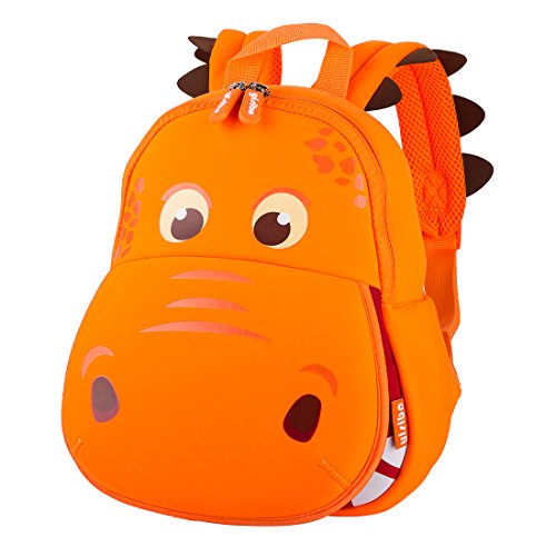 yisibo Mochila Infantil, Mochila para Niños de Dinosaurios Pequeños/Niñas Mochila 3D Bolsa De Mochilas para Niños Kindergarten,Mochila De Guardería 2-6 Años(Boca Grande Dinosaurio-Naranja)