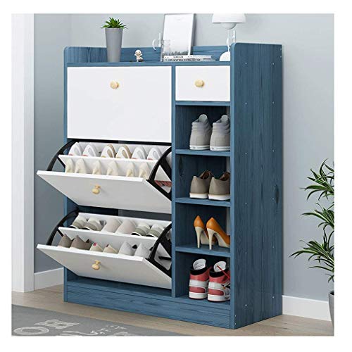 Zapatero Mueble Zapatero inclinable Zapatero con Dos cajones Sala de Estar en casa de múltiples Capas Almacenamiento Multifuncional Zapatero Zapatero (Color: Azul) Zapatero Mueble Zapatero inclinable Zapatero con Dos cajones Sala de Estar en casa de múltiples Capas Almacenamiento Multifuncional Zapatero Zapatero (Color: Azul)