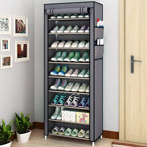 Zapato Del Gabinete Zapatero De Tela Zapatero Gris 10 Niveles Estante Para Zapatos 10 Niveles Con Tapa Antipolvo Armario Para Guardar Zapatos Para Guardarropa Dormitorio o Pasillo Zapato Del Gabinete Zapatero De Tela Zapatero Gris 10 Niveles Estante Para Zapatos 10 Niveles Con Tapa Antipolvo Armario Para Guardar Zapatos Para Guardarropa Dormitorio o Pasillo