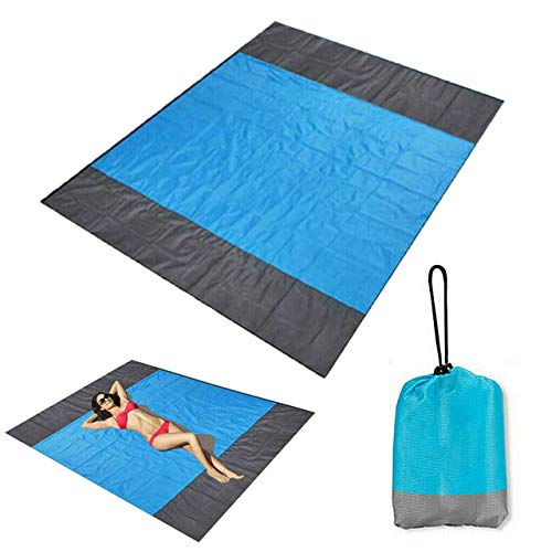 ZOZO 2 Medidas de Prueba de Agua Plegables y colchones Estera de la Playa Alfombra de Picnic portátiles de Ultra Resistente del sueño del Recorrido de Caza Pesca al Aire Libre,Azul 1,140x200cm