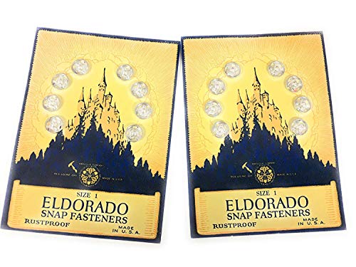 16 cierres de broche de níquel/plata # 1 – 10 mm / 3/8" Eldorado, Snap